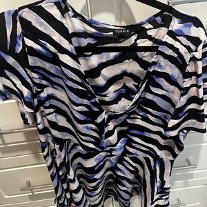 Torrid zebra print top